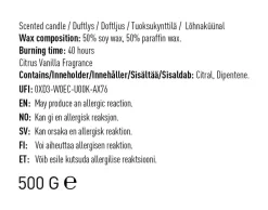 Tuoksukynttilä beige - 500 g