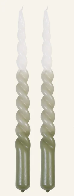 Twisted tricolor kruunukynttilä moniväri/vihreä