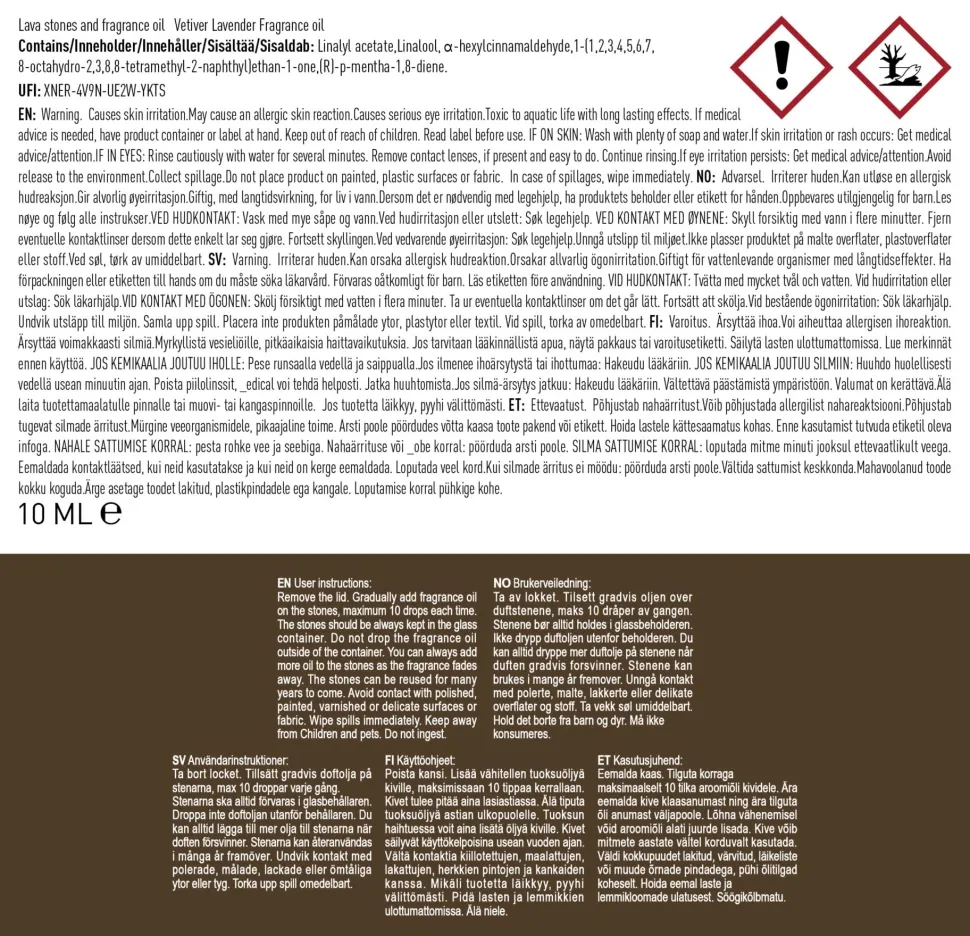 Vetiver Lavender Tuoksukivet ruskea