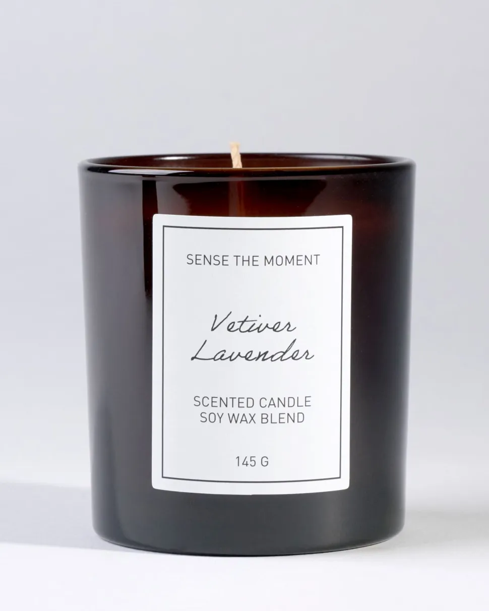 Vetiver Lavender tuoksukynttilä harmaasininen