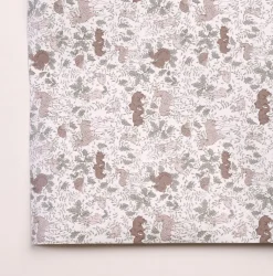 Wooden Animals tapettinäyte vihreä