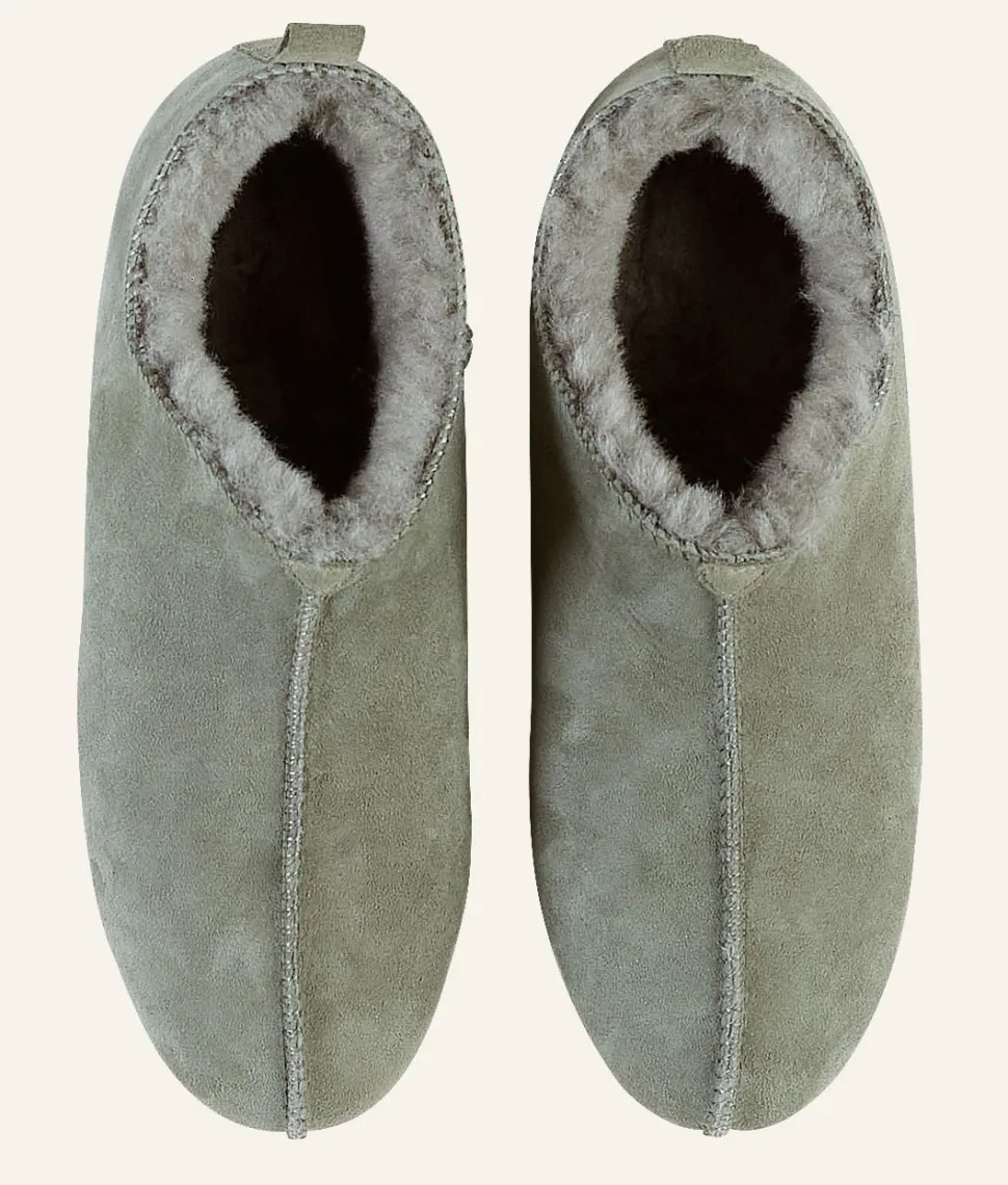 Woolen nahkatohvelit oliivinvihreä