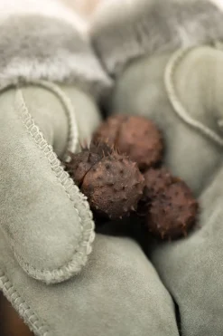 Wooly nahkakäsineet oliivinvihreä