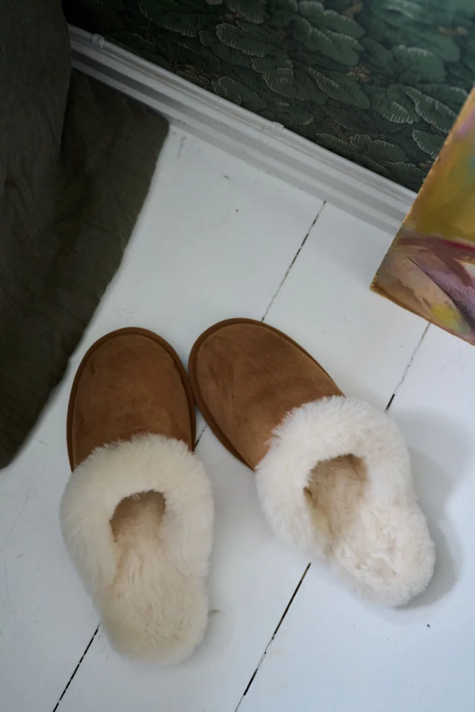 Wooly nahkatohvelit ruskea
